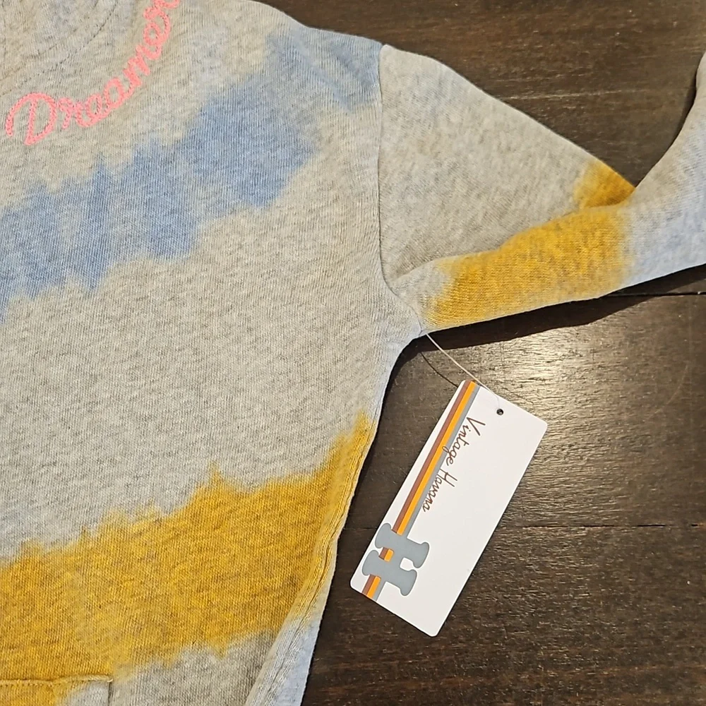 NWT GIRL'S VINTAGE HAVANA TIE DYE PULLOVER SWEATSHIRT HOODIE Sz M/10-12 $45